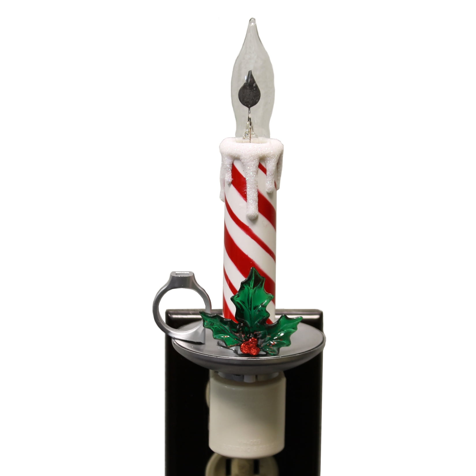 Christmas Peppermint Candle Stick Plastic Night Light Electric 164581