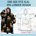 thumbnail image 4 of Oversized Wearable Blanket Hoodie,Pitbull Dog and Footprint Sherpa Blanket Hoodie with Super Pockets,Super Warm Fuzzy Pullover for Women & Men, 4 of 6