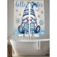 thumbnail image 5 of Hello Winter Sheer Curtains 72 Inch Long 2 Panels, Blue Gnome Snowflake Glove Watercolor Light Filtering Rod Pocket Semi Sheer Curtains, Sheer Voile Drapes for Living Room Bedroom, 52"x72", 5 of 5