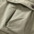 thumbnail image 6 of YLSDY Fashion Mens Cargo Shorts Capri Pants Fashion Multi Pocket Drawstring Waist Button Zip Closure Loose Comfy Wide Leg Sweatpant Khaki L, 6 of 9