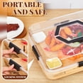 thumbnail image 4 of 14" Rotating Charcuterie Board with Protective Lid - Expanding Cheese Tray with 17 Accessories - Portable Removable Servers Trays for Outdoor Picnics, Parties, Housewarming Gift, 4 of 7