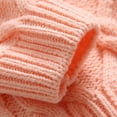 thumbnail image 4 of Hxshgdsn Childrens Cable Knit Sweaters Long Sleeve Button Pullover Jacquard Winter Thick Warm Tops Pink 0-3 Month, 4 of 5