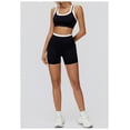 thumbnail image 3 of PISONIC Two Piece Workout Sets for Women Square Neck Sports Bra and Scrunch Butt Lifting Shorts Gym Yoga Active Wear Outfits, 3 of 6