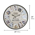 thumbnail image 3 of MODE HOME Rustic Farmhouse Wood Wall Clock with 12 Photo Collage, Large Oversized Wall Clock for Home, Kitchen, Living Room, Silent Battery Powered 24 inch Natural, 3 of 7