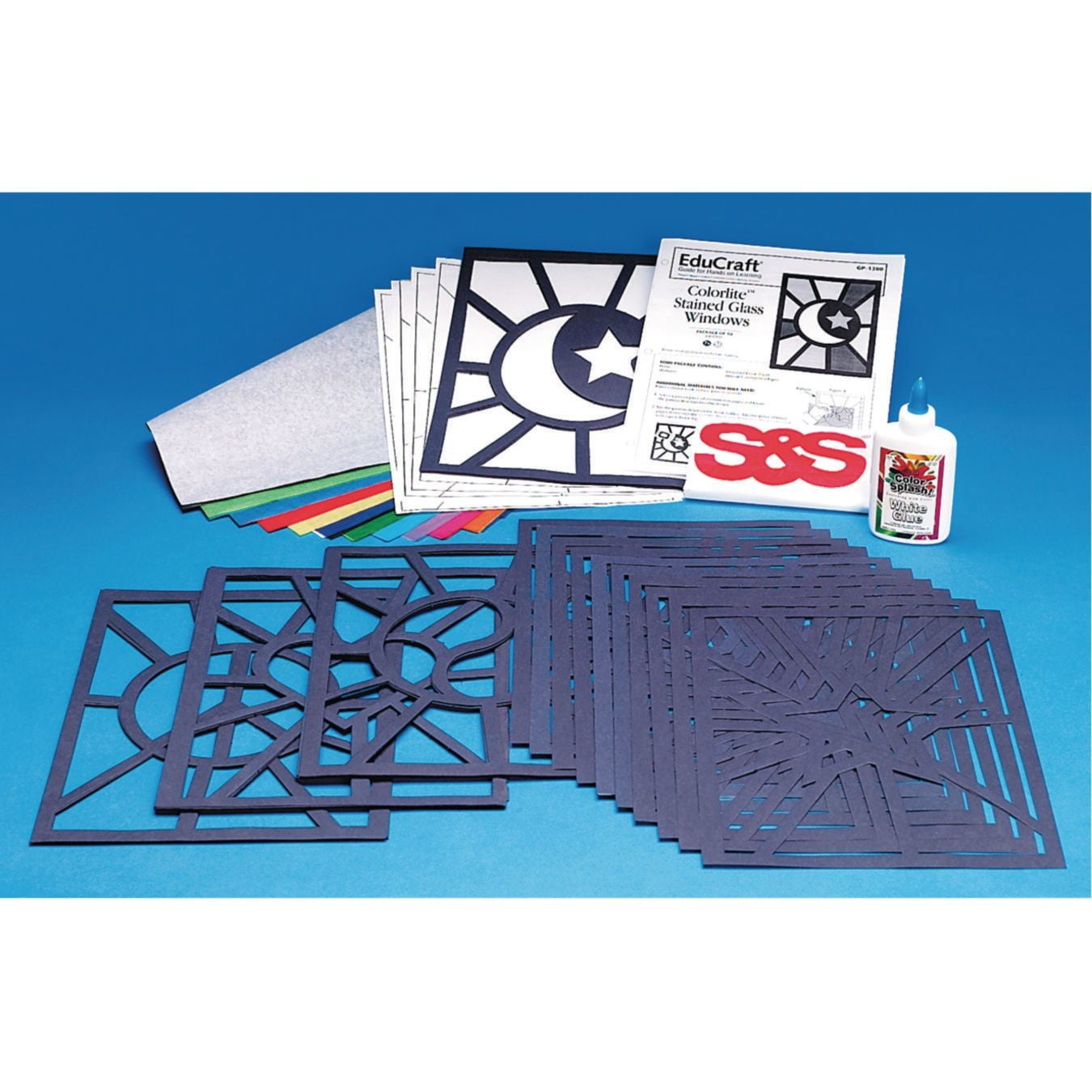 Colorlite Stained Glass Windows Craft Kit (Pack of 50)