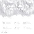 thumbnail image 2 of Eovea - Shaggy Faux Fur Fabric - 10"X10" Inches - Square - DIY Craft Supply, Hobby, Costume, Decoration (10"X10", White), 2 of 5