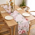 thumbnail image 3 of Pink Valentine's Day Table Runner - 48 Inch Long, Kitchen Dining Table Runner Dresser Scarves, Roses Romantic Art Spring Floral Farmhouse Decor for Coffee Tables Wedding Party Banquet, 3 of 8
