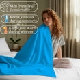 thumbnail image 6 of Amay Premium Organic Cotton Flat Sheet, 500 Thread Count Luxury Top Sheet, Cooling & Durable Bedding Sheets, Alaskan King, Turquoise(125" x 125") 1 Piece, 6 of 7