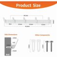 thumbnail image 3 of Wall Mounted Coat Rack, Wall Hooks, White Coat Rack with 5 Hooks Two Installation Methods (with Adhesive and Screws) for Entryway Bedroom Bathroom Kitchen, 3 of 5
