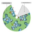 thumbnail image 4 of Kll 30" Christmas Tree Skirt Motorcycle Riding Dinosaur Xmas Tree Skirts Mat For New Year Xmas Holiday Party Indoor Outdoor Home Decoration, 4 of 9