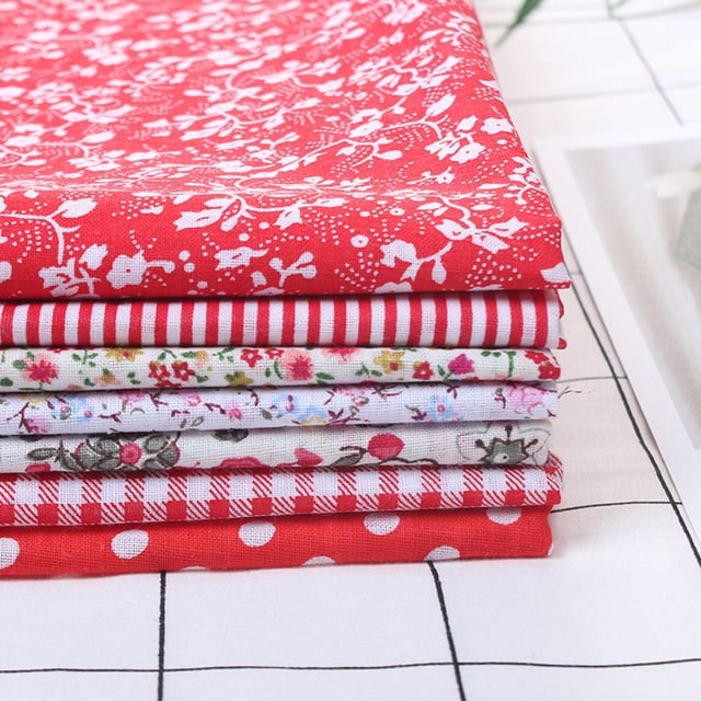Tissu de Couture DIY, 7 Pcs / Ensemble 100 % Coton Fiable et Durable