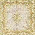 thumbnail image 1 of Ahgly Company Machine Washable Indoor Square Abstract Gold Area Rugs, 4' Square, 1 of 7