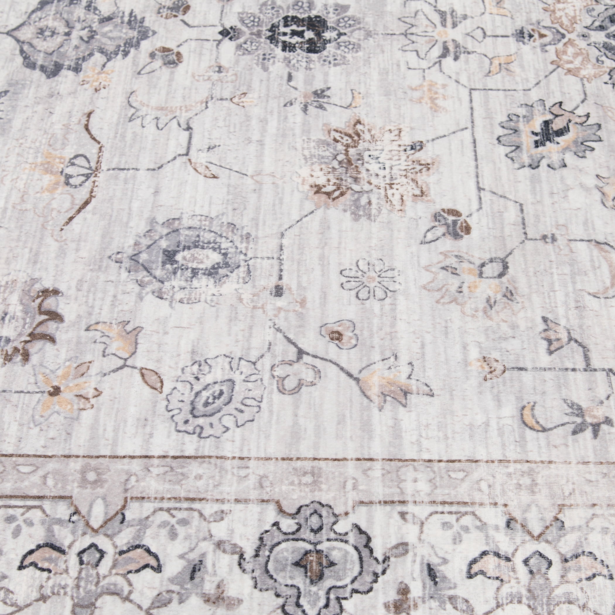 Better Homes & Gardens Persian Blooms Ivory Faux Fur Indoor Runner Rug, 2'x7'