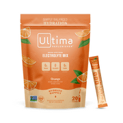 Ultima Replenisher Hydration Electrolyte Packets- Keto & Sugar Free- Feel Replenished, Revitalized- Naturally Sweetened- Non-GMO & Vegan Electrolyte Drink Mix- Orange, 20 Count