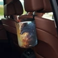 thumbnail image 5 of Wukai Red And White Flame Fox Print Car Trash Can - Easy to Clean Hanging Garbage Bin - Removable Liner - Leak-Car Garbage Can - Waterproof Trash Can for Car and SUV, 5 of 7