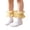 Gold -BD63, variant on Dwellite Socks for Girl Fold Cuff Big Lace Frilly Dress Socks Fluffy Ruffles Stretch Socks Light Blue M