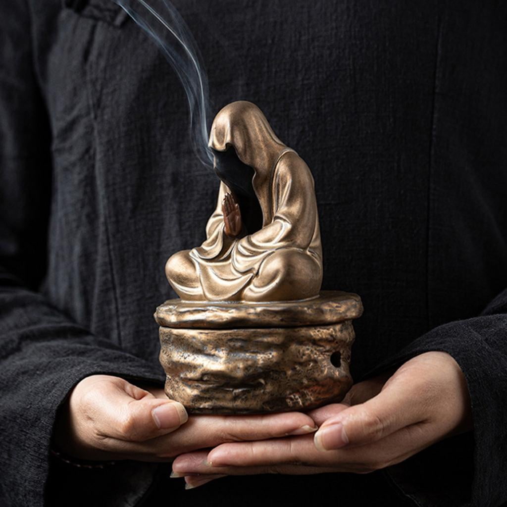 Giaone Incenses Burners Holder Censers Buddhas Statue Ceramic Incenses Burners Gift