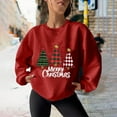 thumbnail image 2 of Womens Casual Christmas Tee Shirts Trendy Sweatshirt 2025 Pullover Sweaters Fall Oversized Sweatshirt Long Sleeve Blouses Floral, 2 of 4