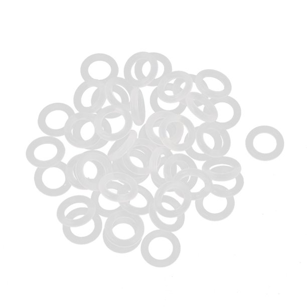 50Pcs White 8mm x 1.5mm Silicone Rubber Gasket O Ring Sealing Ring