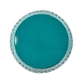 thumbnail image 3 of Indoor Outdoor 1-Piece Side Table 12 Inch Iron Round End Table With Floral Cutout Design Teal For Patio Balcony Living Room, 3 of 6
