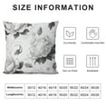thumbnail image 6 of ARISTURING Throw Pillow Covers Decorative Square Throw Pillowcase Indoor/Outdoor Retro Floral Black White Peony Flower Pillow Cover Cushion Case for Couch Sofa Bedroom Car 2pcs, 6 of 6