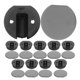 thumbnail image 1 of WRITWAA 10Jgo Soportes Para Estantes Redondo Y Gris Para Uso En Gabinetes De Madera, 1 of 8