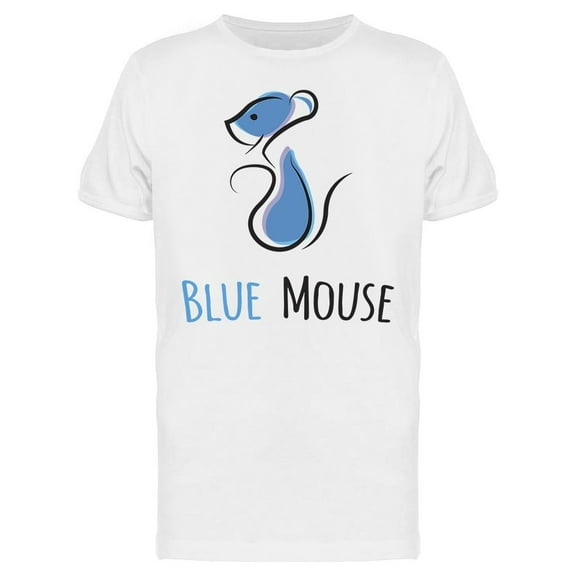 Blue Mouse Sketch T-Shirt Men -Image by Shutterstock, Male Medium