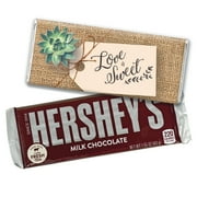 36ct Wedding Favors for Guests Hershey's Chocolate Bars - 36 Pack - Bridal Shower Favors for Guests Succulent Themed (1.94/each)