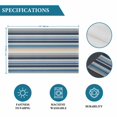 thumbnail image 6 of Blue Grey Beige Striped Placemats Set of 6, Farmhouse Vintage Stripe Placemats for Dining Table, Place Mats for Kitchen Tabletop, Waterproof Wipeable Dining Table Mats Set, 6 of 9