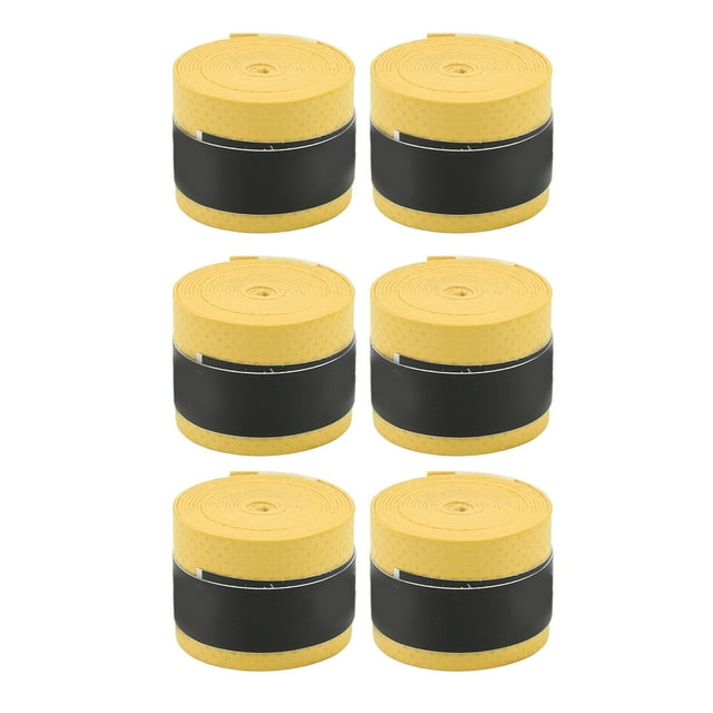Badminton Racket Overgrip, Tennis Racket Grip Tape Sweat Absorption 6Pcs Wear Resistant Frosted For Sports Lover Black,White,Red,Yellow,Purple,Blue