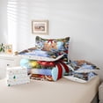 thumbnail image 6 of Manfei Xmas Initial M Letter Twin Bedding Sets 7-Piece for Teen, Happy New Year Bedding Comforter Set, Glitter Christmas Ball Reversible Sheet Sets, Ultra Soft Home Decor, 6 of 8