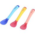 thumbnail image 3 of Set of 3 soft silicone baby spoons with temperature sensor, 3 of 5