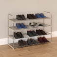 thumbnail image 5 of Home-Complete 4-Tier Shoe Rack for 20 Pairs Sneakers, Heels, Boots (Gray), 5 of 7