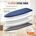 thumbnail image 3 of VEVOR Ironing Board with Bottom Storage Tray, Thickened 4 Layers Iron Board with Heat Resistant Cover and 100% Cotton Cover, 10 Adjustable Heights Ironing Board for Home Laundry Room Use (Size 55x15), 3 of 9