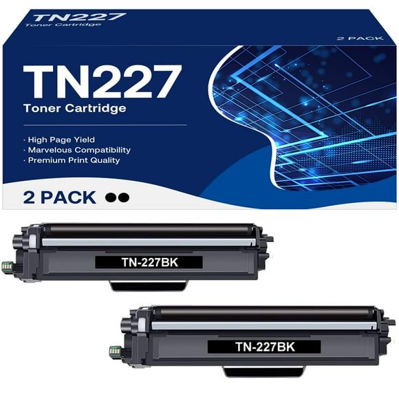 TN 227 Toner Cartridge Replacement for Brother TN227 TN223 Toner TN-227 Black Compatible for MFC-L3770CDW MFC-L3750CDW MFC-L3710CW HL-L3210CW Printer