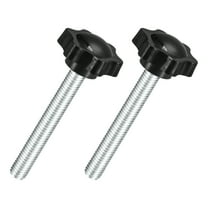 Uxcell 2Pack M10 x 70mm Star Knobs Plastic Hex Shaped Hand Clamping Knob Screw