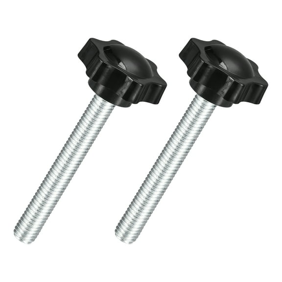 Uxcell 2Pack M10 x 70mm Star Knobs Plastic Hex Shaped Hand Clamping Knob Screw