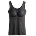 thumbnail image 2 of Sleeveless Thermal Fleece Tank Top for Women V Neck Lace Camisole Warm Base Layer Cami Vest Underwear Tops Black L, 2 of 3