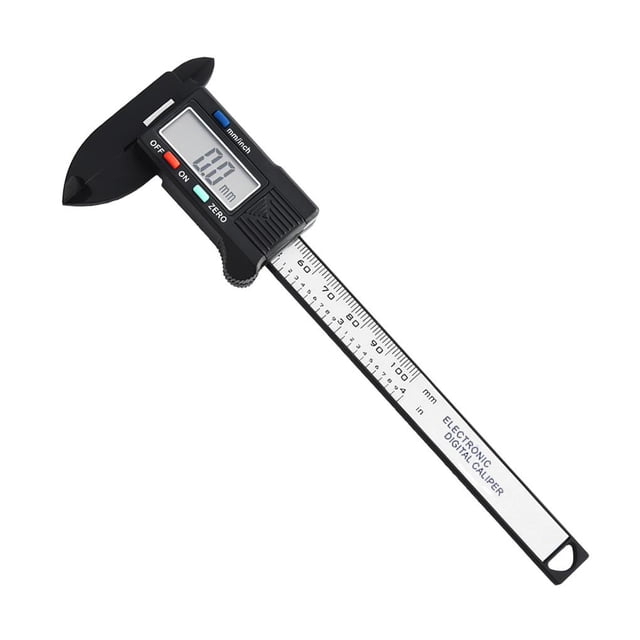 Riwesomey Regla electrónica Medición precisa Calibrador Vernier digital Pantalla LCD reiniciable Unidad de regla micrométrica conmutable Durable para el Medidores de medidas dimensionales No.2 Riwesomey TO005427-02
