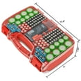 The Battery Organizer Storage Case with Hinged Clear Cover, Includes a