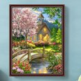 thumbnail image 3 of Pintura de diamante 5D DIY Taladro redondo completo Vista de la iglesia Kit Decoración para el hogar (NH3796), 3 of 9