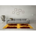 thumbnail image 3 of Ahgly Company Machine Washable Indoor Rectangle Abstract Yellow Modern Area Rugs, 8' x 12', 3 of 4