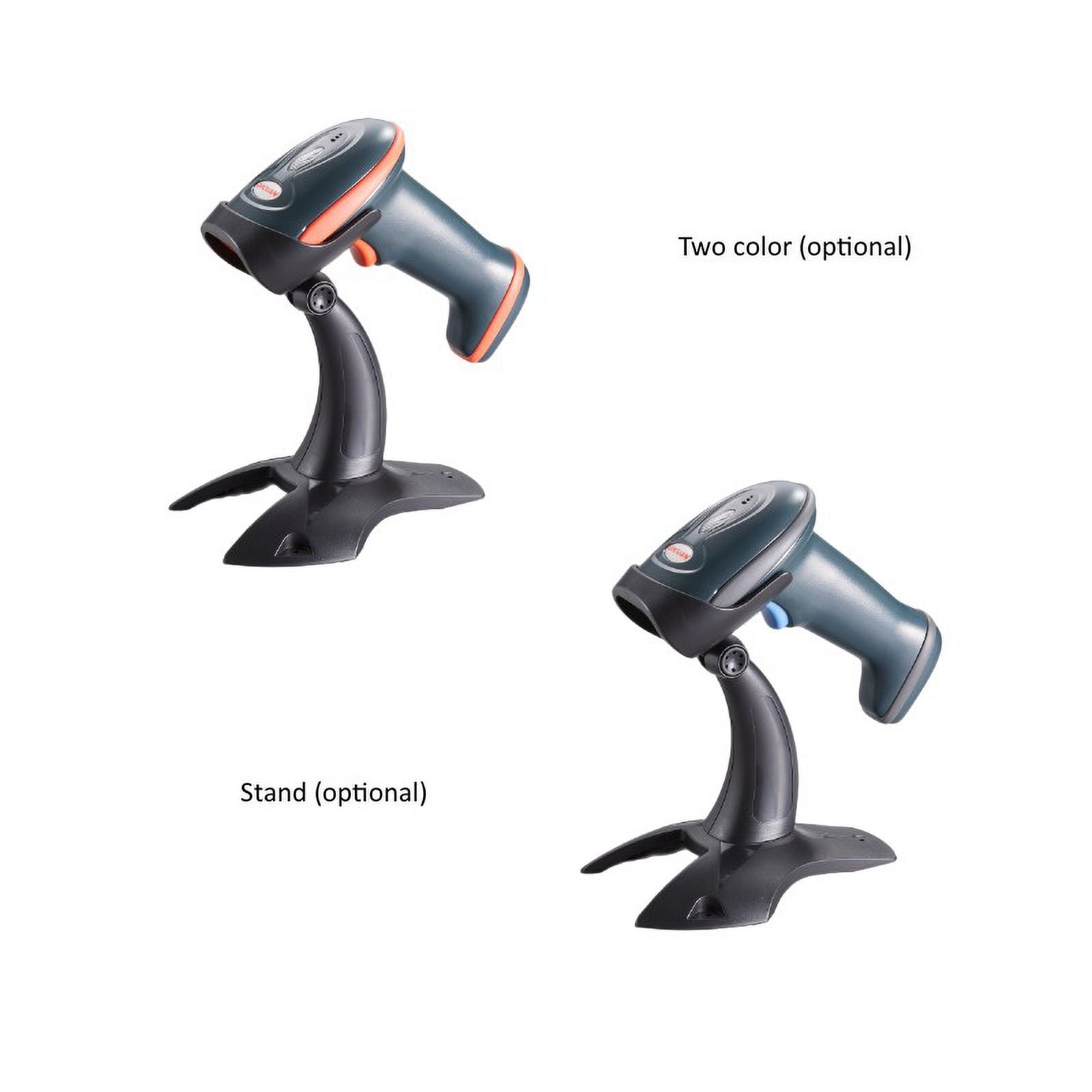 Barcode Scanner with Stand And 1 MP Global Shutter, XIANJINO USB Wired Inventory 2D 1D QR Code Scanners for Computer POS Support Automatic Screen Scanning, Handheld CMOS Image BarCode Reader