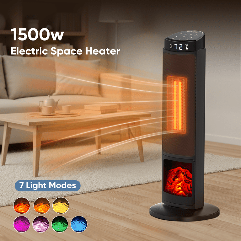 Concetta 1500W Tower Space Heater, Remote Control photo 2