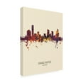 thumbnail image 2 of Trademark Fine Art 'Grand Rapids Michigan Skyline Portrait III' Canvas Art by Michael Tompsett, 2 of 3