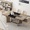 Gray, variant on Extendable Dining Table for 4-6-8-10,55inch-82inch Long Rectangle Kitchen Table,Expandable Dining Room Table with Removable Extension Leaf,Wood Space Saving Dinner Table for Home Kitchen