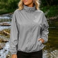 thumbnail image 6 of Maplenight Windproof Jackets for Women Waterproof Windbreaker Jacket Full Zip Up Lightweight Outdoor Hiking Travel Outerwear with Pockets, 6 of 8