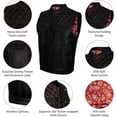 thumbnail image 4 of Dream Apparel Men's Leather Motorcycle Vest SOA Biker Club Vest For Riding, 4 of 6