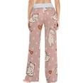 thumbnail image 4 of FREEAMG Women Pajama Pants Lounge Pants Long Stretch Comfy Sleepwear Star Bear Cute Heart Pink, 4 of 7