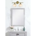 thumbnail image 2 of Living District Collier 2 Light Satin Gold And Frosted White Glass Wall Sconce, 2 of 9
